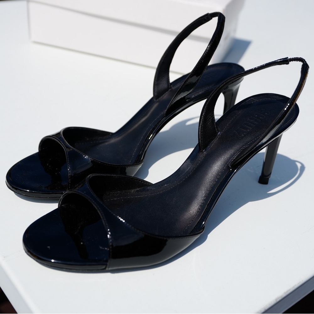 Schutz Scarlett Slingback Heels – Black – Size 9 – Worn Once